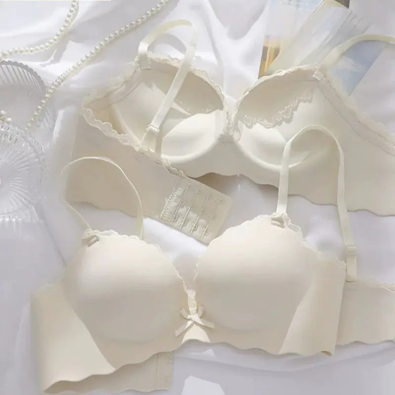 Seamless Push-Up Wireless Bra Set for Small Bust