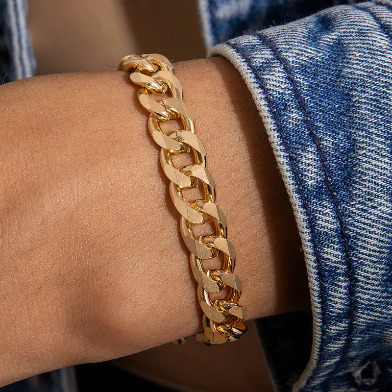 Geometric Leaf and Plane Chain Bracelet Set for Women