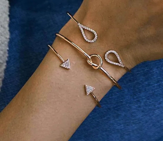 Geometric Leaf Knot Bracelet and Bangle