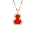 18K Rose Gold Plated 925 Silver Necklace with Garnet