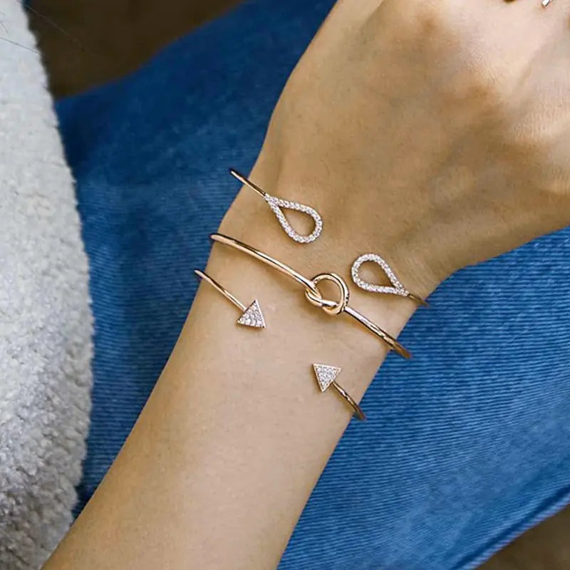 Geometric Leaf Knot Bracelet and Bangle